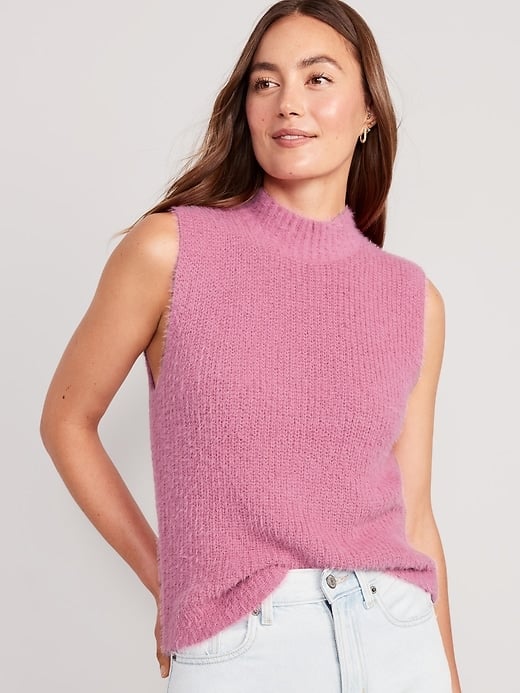 Best Sleeveless Mock-Neck Sweater
